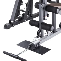 Station de musculation 5 postes en 1 pour entraînement à domicile - Machine de fitness multiposte avec presse à cuisse
