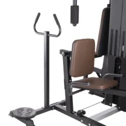 Station de musculation 5 postes en 1 pour entraînement à domicile - Machine de fitness multiposte avec presse à cuisse