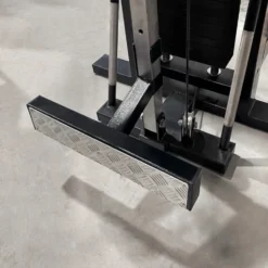 Station de musculation poulie réglable professionnelle avec colonne de poids 80 kg