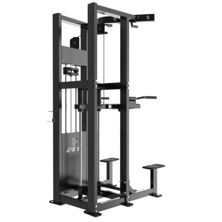 Station de musculation pour les dips et tractions assistées avec 100 kg de charge Elite Series Titanium Strength ELRX-S2