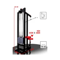 Station de musculation professionnelle Lat Pulldown pour dorsaux et biceps avec poulie haute