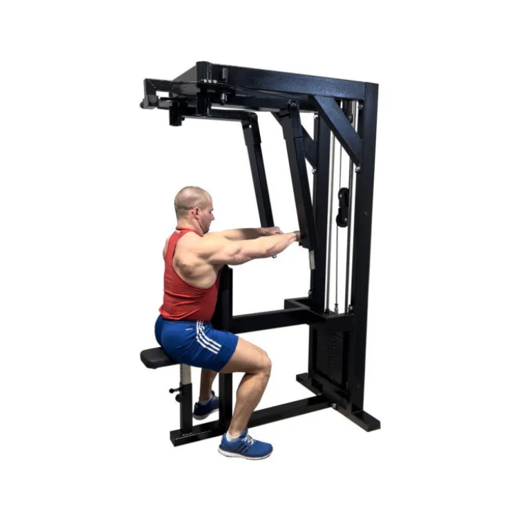 Station de musculation professionnelle Pec Fly convergente pour les Pectoraux Deltoïdes Arrières - Colonne de poids