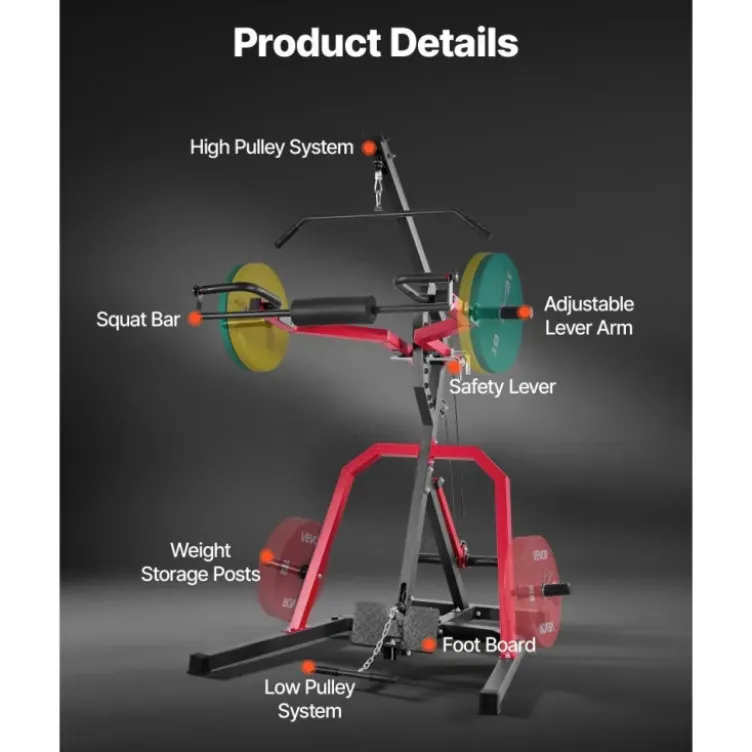 Station de musculation Triplex avec bras de levier et système de tirage haut et bas pour home gym