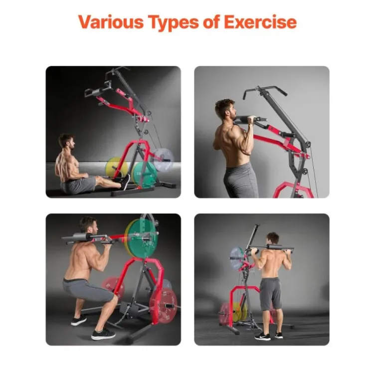 Station de musculation Triplex avec bras de levier et système de tirage haut et bas pour home gym