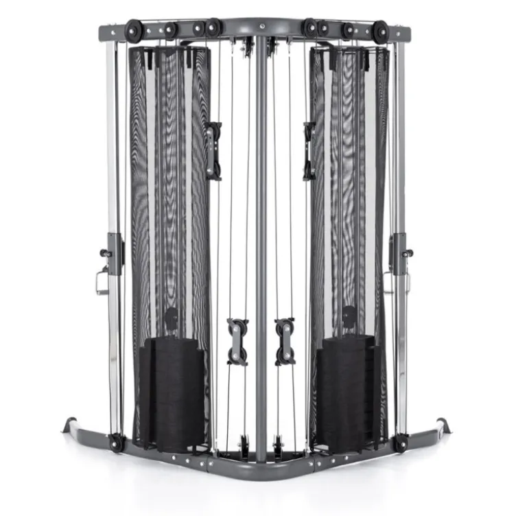 Station de musculation vis à vis à double colonne de poids - Cross trainer home gym