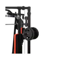 Station Home-gym complète avec barre guidée multi-fonctions et leg curl extension