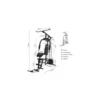 Station home-gym complète multi-fonction avec colonne de poids