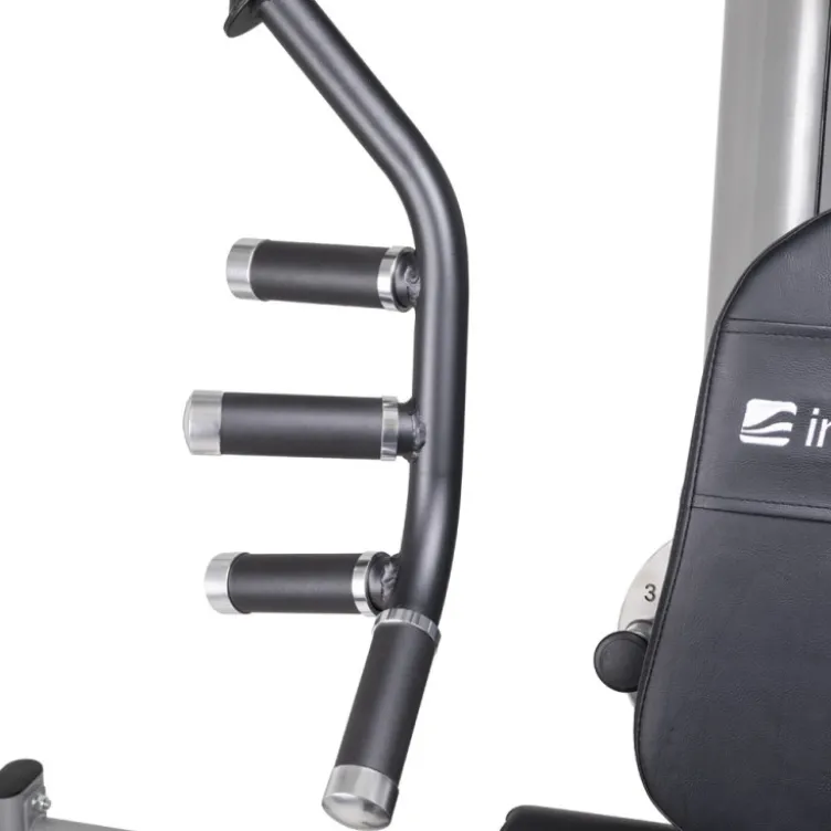 Station home-gym haut de gamme multi équipée avec colonne de poids 90 kg et leg curl extension