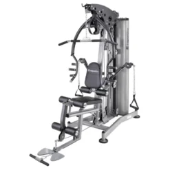 Station home-gym haut de gamme multi équipée avec colonne de poids 90 kg et leg curl extension