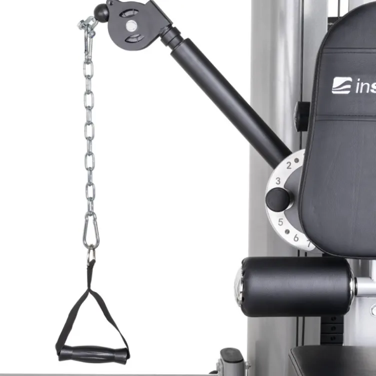 Station home-gym haut de gamme multi équipée avec colonne de poids 90 kg et leg curl extension