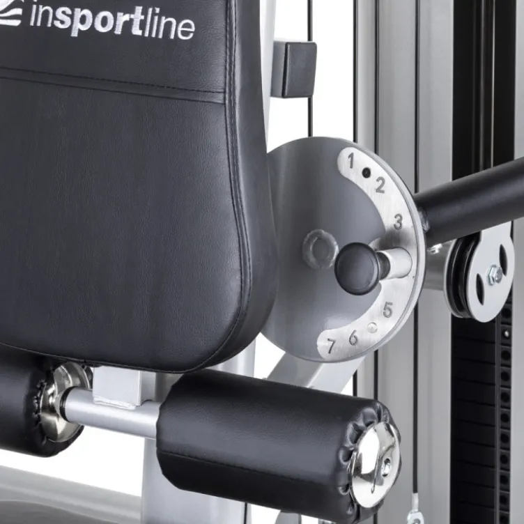 Station home-gym haut de gamme multi équipée avec colonne de poids 90 kg et leg curl extension