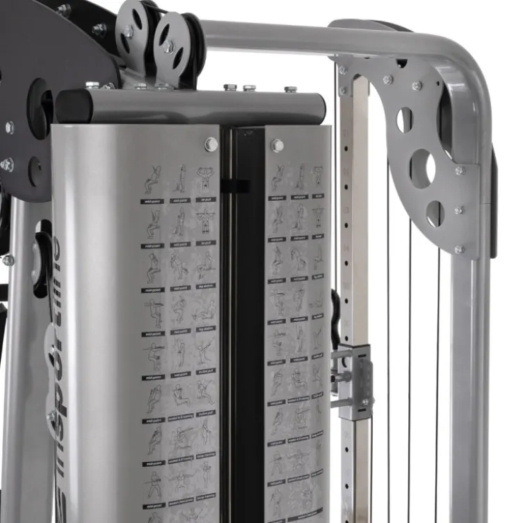 Station home-gym haut de gamme multi équipée avec colonne de poids 90 kg et leg curl extension