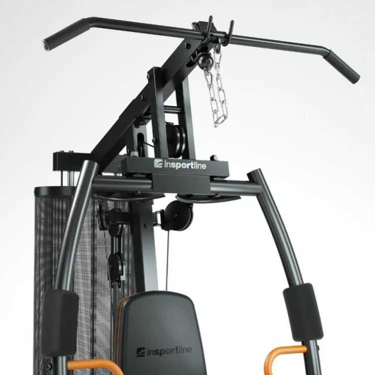 Station Home-Gym multi-postes avec colonne de poids 69.50 kg et poulie haute et basse