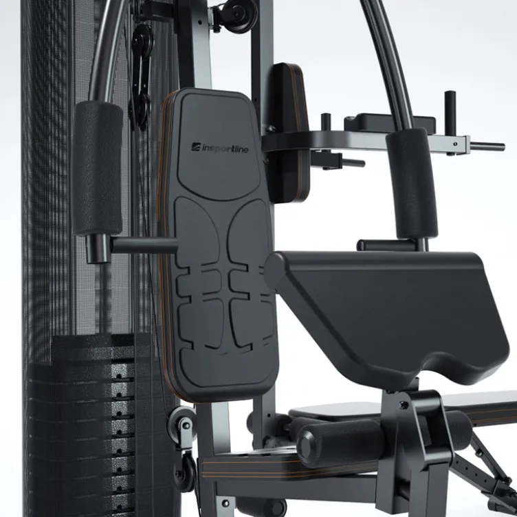 Station Home Gym multipostes 3 en 1 avec poulie haute et basse - Poste à dips - Sac de boxe