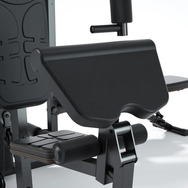 Station Home Gym multipostes 3 en 1 avec poulie haute et basse - Poste à dips - Sac de boxe