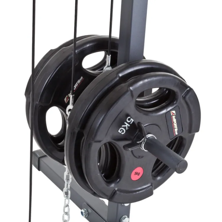 Station home-gym multi-équipée à charges libres pour entraînements polyvalents et complets à domicile