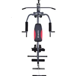 Station home-gym multi-équipée à charges libres pour entraînements polyvalents et complets à domicile