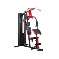 Station multifonctionnelle avec charge guidée avec colonne de poids de 67 kg pour entraînement de force en home-gym