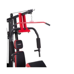 Station multifonctionnelle avec charge guidée avec colonne de poids de 67 kg pour entraînement de force en home-gym