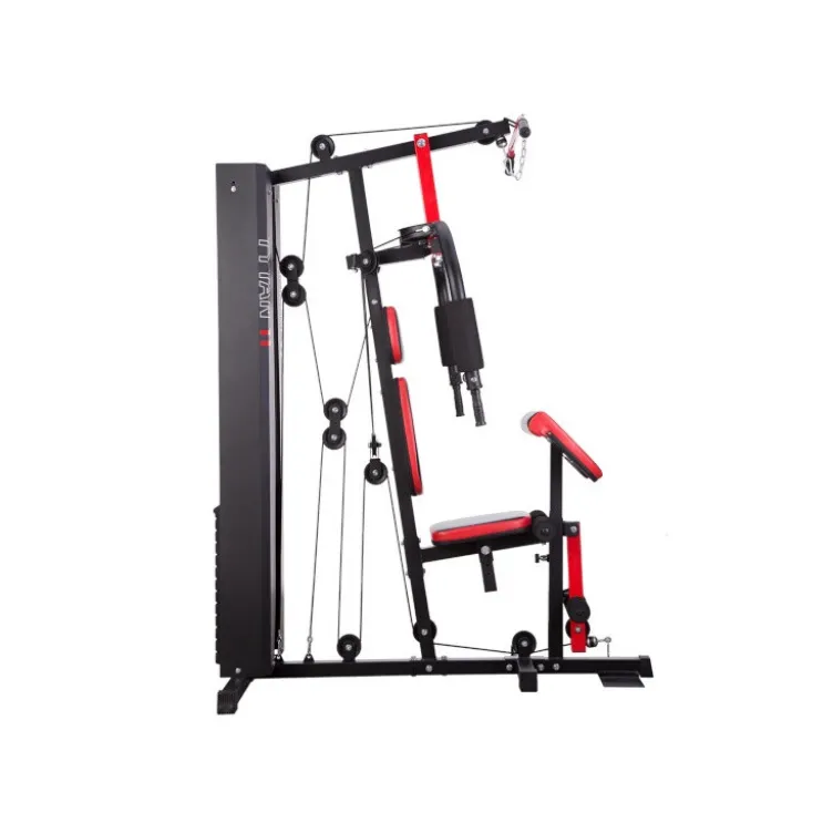 Station multifonctionnelle avec charge guidée avec colonne de poids de 67 kg pour entraînement de force en home-gym