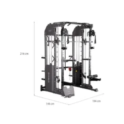 Station multifonctionnelle et compacte - Rack tout-en-un de musculation avec accessoires