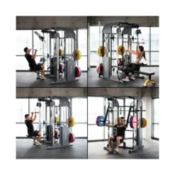 Station multifonctionnelle et compacte - Rack tout-en-un de musculation avec accessoires