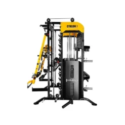 Station multi-gym avec ensemble complet d'accessoires pour des entraînements de musculation variés en homegym