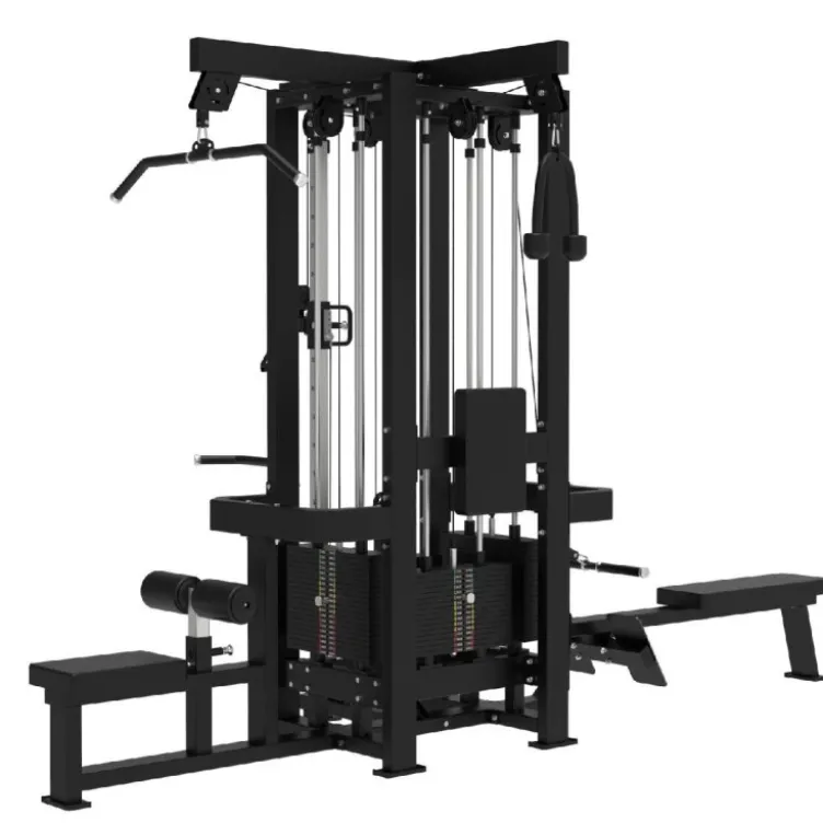 Station multigym à charge guidée Titanium Élite Séries EL-CS04 - Multi-jungle machine pour entraînement complet du corps