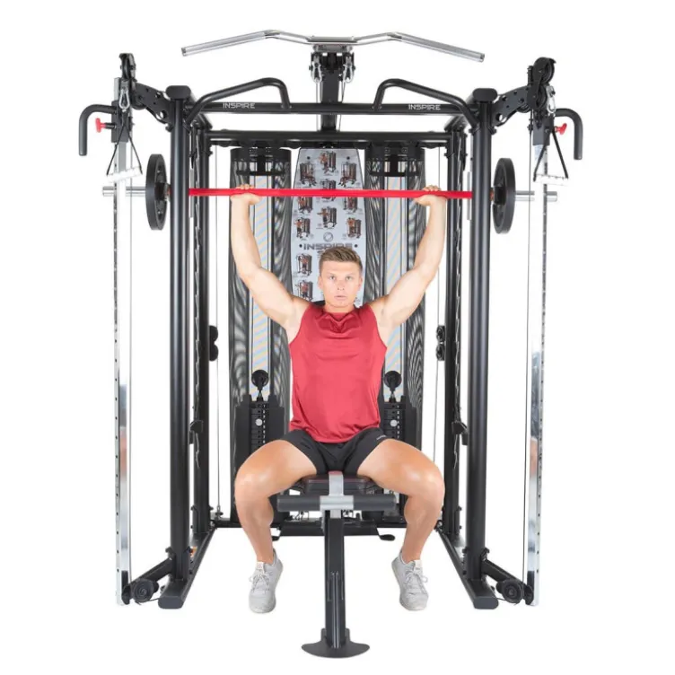 Station multi-postes complètes pour homegym de musculation - + de 60 possibilités d'exercices - SCS Smith Cage System