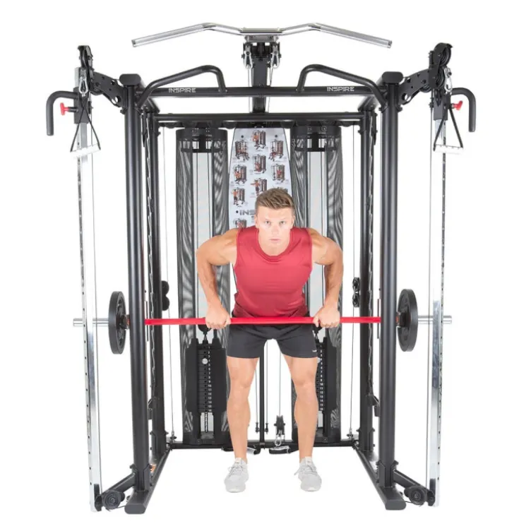 Station multi-postes complètes pour homegym de musculation - + de 60 possibilités d'exercices - SCS Smith Cage System