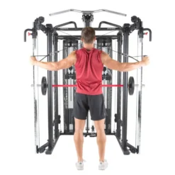 Station multi-postes complètes pour homegym de musculation - + de 60 possibilités d'exercices - SCS Smith Cage System