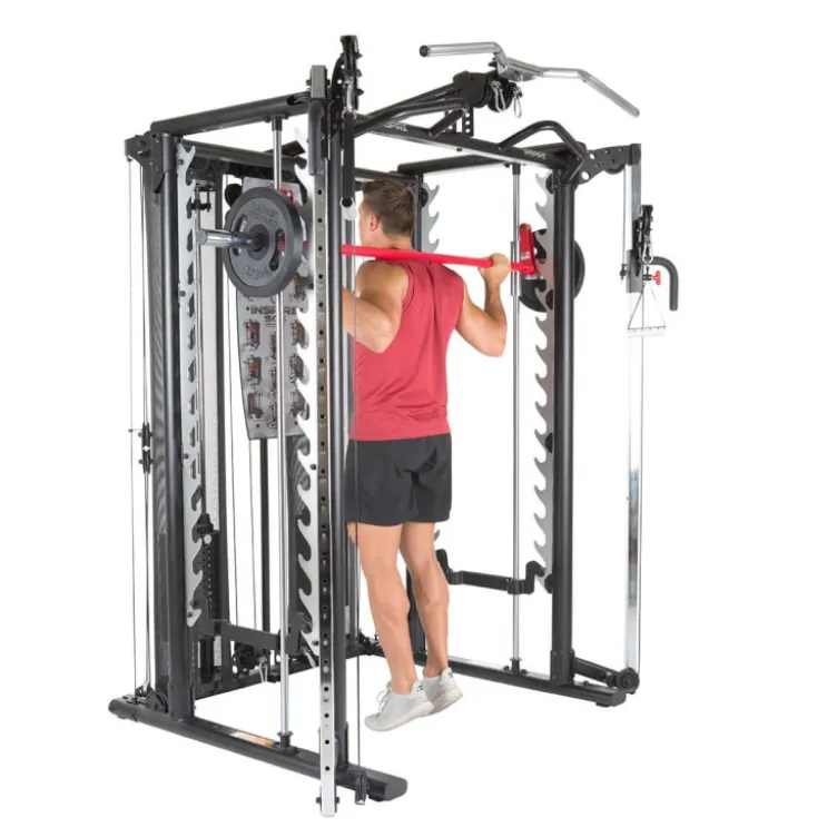 Station multi-postes complètes pour homegym de musculation - + de 60 possibilités d'exercices - SCS Smith Cage System