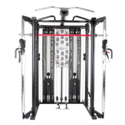 Station multi-postes complètes pour homegym de musculation - + de 60 possibilités d'exercices - SCS Smith Cage System