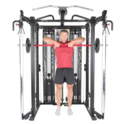 Station multi-postes complètes pour homegym de musculation - + de 60 possibilités d'exercices - SCS Smith Cage System