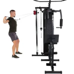 Station Multi-équipée TX4 avec postes d'entraînement divers et banc à lombaires - Accessoires inclus