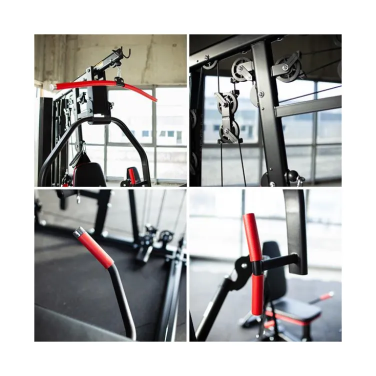 Station polyvalente multi-exercices de musculation avec presse à cuisses pour homegym