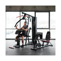 Station polyvalente multi-exercices de musculation avec presse à cuisses pour homegym