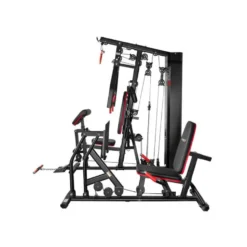 Station polyvalente multi-exercices de musculation avec presse à cuisses pour homegym