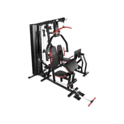 Station polyvalente multi-exercices de musculation avec presse à cuisses pour homegym