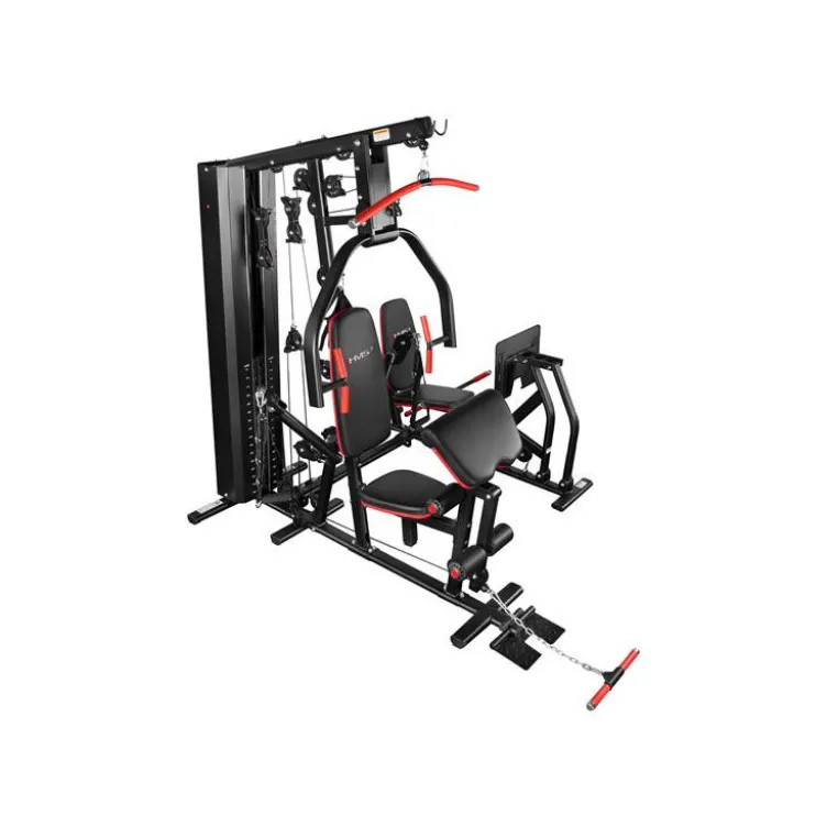 Station polyvalente multi-exercices de musculation avec presse à cuisses pour homegym