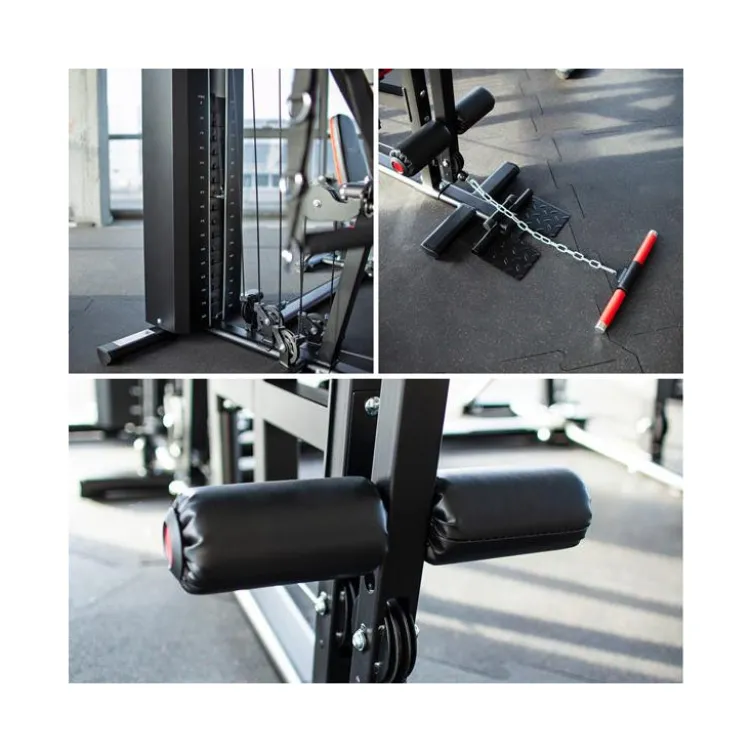 Station polyvalente multi-exercices de musculation avec presse à cuisses pour homegym