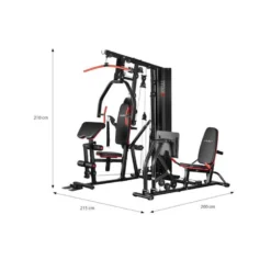 Station polyvalente multi-exercices de musculation avec presse à cuisses pour homegym