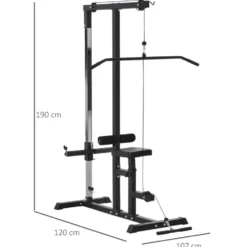 Station à poulie basse et haute 100kg pour homegym