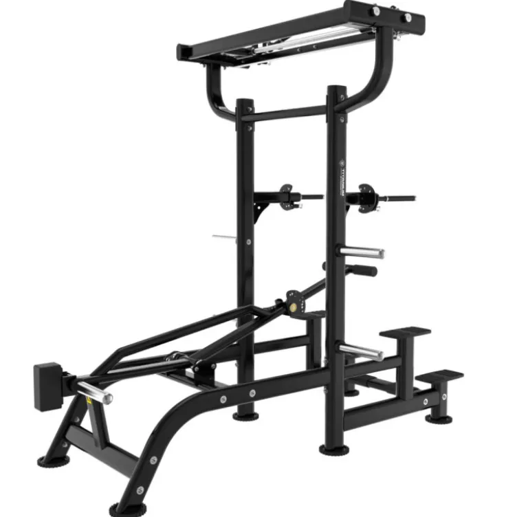 Station pour dips et tractions assistées avec levier d'assistance et prises ajustables - Titanium Genesis Series GS-PL85