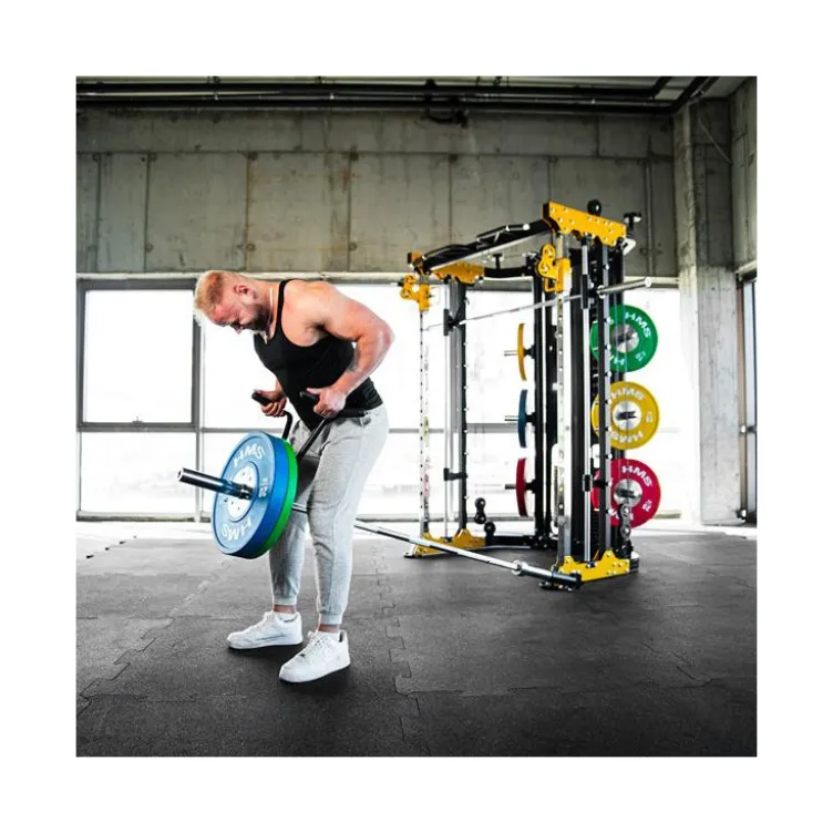 Station power rack 2 x 90 kg avec poulie vis à vis et multipress - Set d'accessoires inclus et capacité de charge 1000 kg