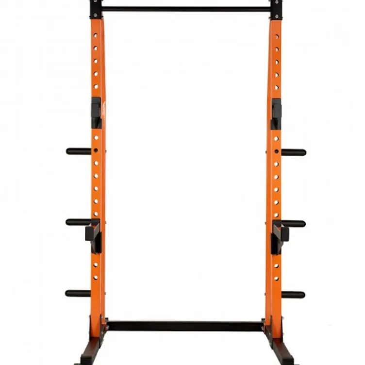 Station rack à squat avec barre de traction et système stockage