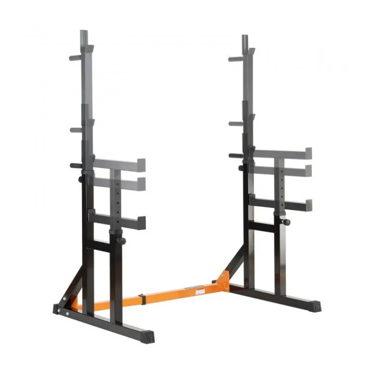 Station rack à squats réglable avec poignées de dips