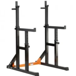Station rack à squats réglable avec poignées de dips
