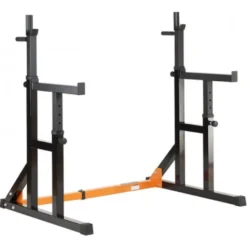 Station rack à squats réglable avec poignées de dips