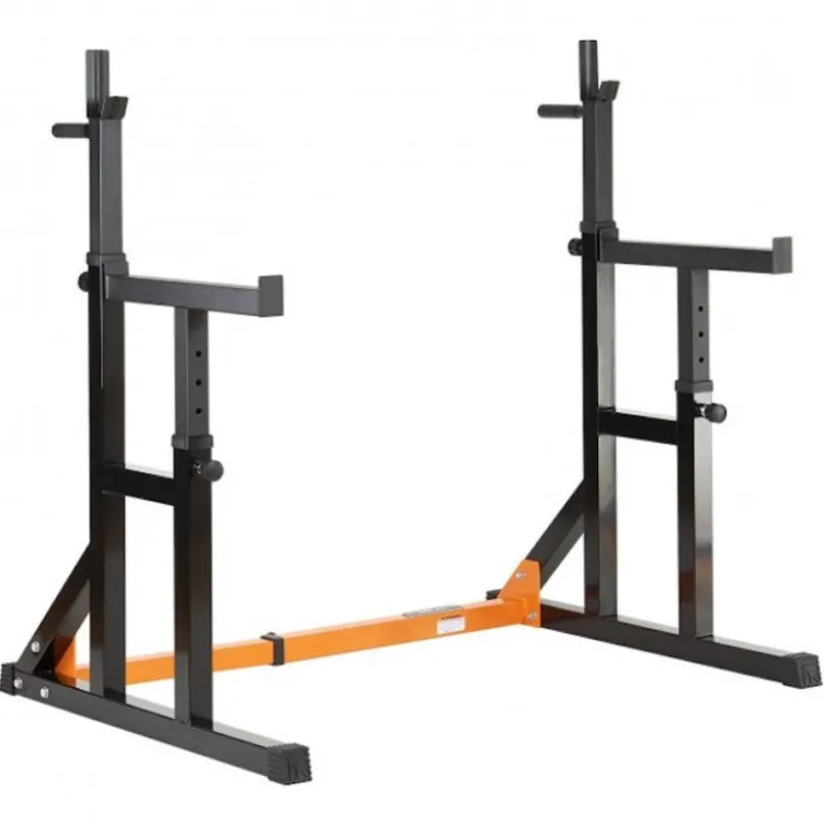 Station rack à squats réglable avec poignées de dips